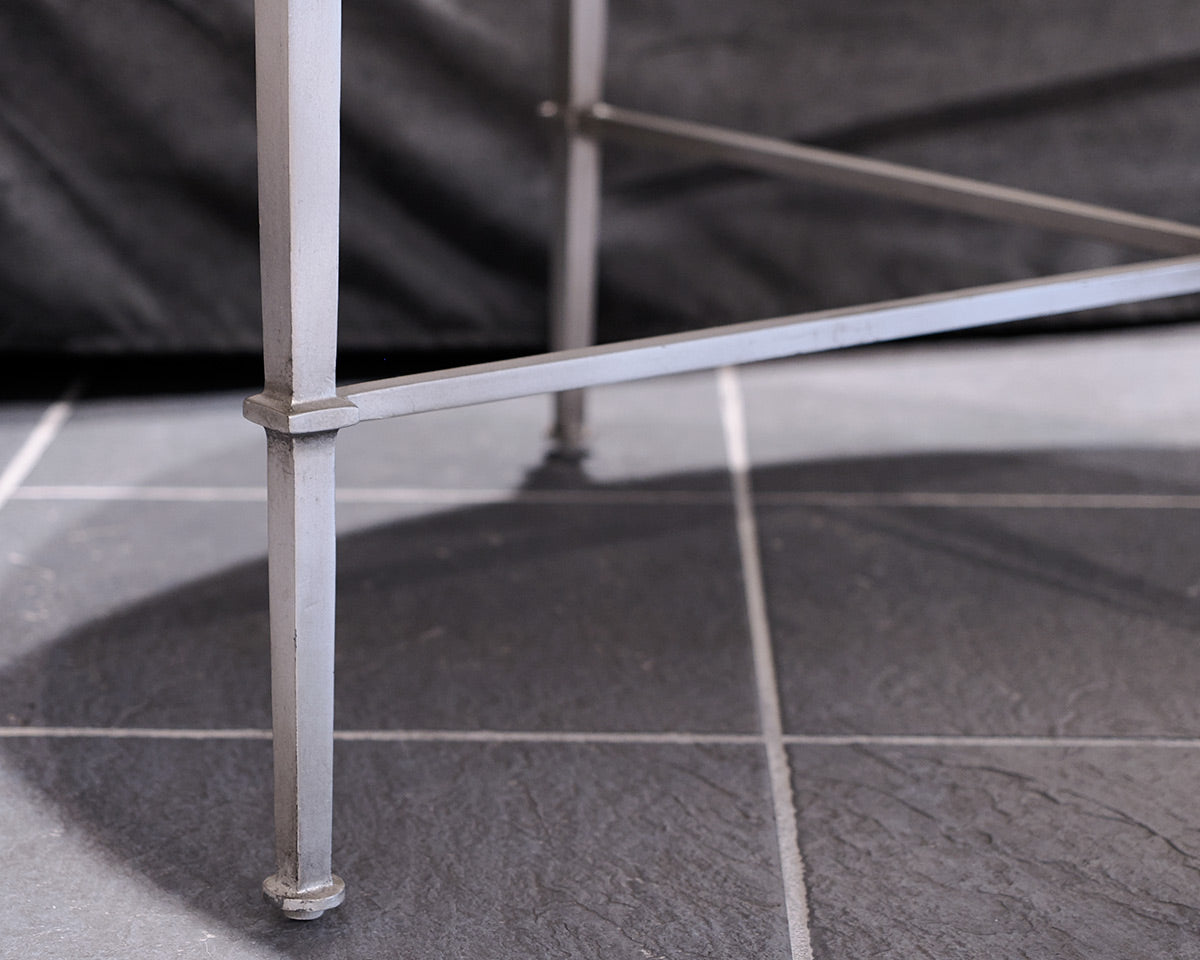Lillian August Round Antique Mirrored Cocktail Table