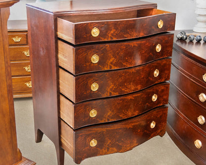 Beacon Hill Mahogany 5 Drawer Chest  with Brass Empire Pulls