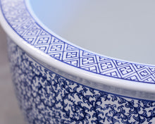Large Blue and White Planter