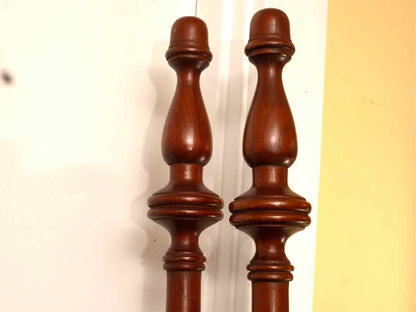 Eldred Wheeler Tiger Maple Full 4 Post Bed with Acorn Finals
