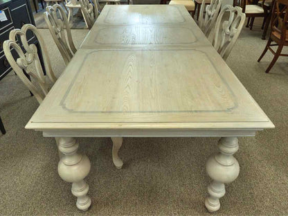 Universal Grey Driftwood Finish Table & 8 Chair Set