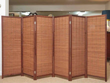 Bamboo 6 Panel Floor Screen