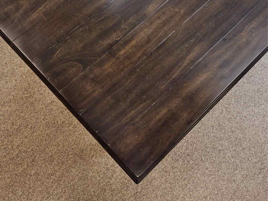 Kravet Maple Plank Top Dining Table with Black Wash Finish