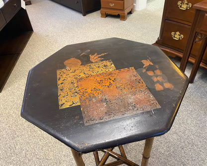 Octagonal Bamboo Side Table