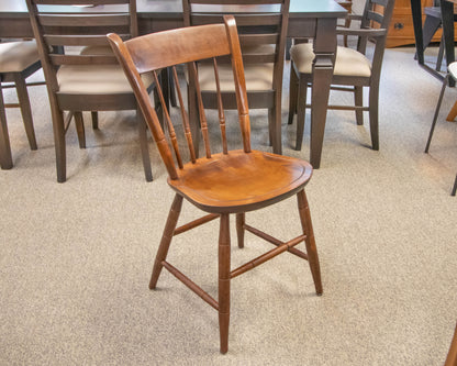 Nichols & Stone Set Of 6 Thumb-Back Maple Spindle Dining Chairs