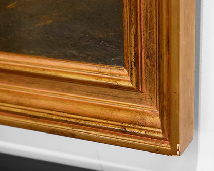 Antique Oil Painting of Ships at Sea Wall Decor