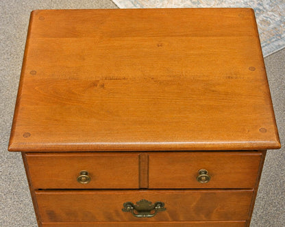 Ethan Allen Solid Rock Maple Four Drawer Nightstand