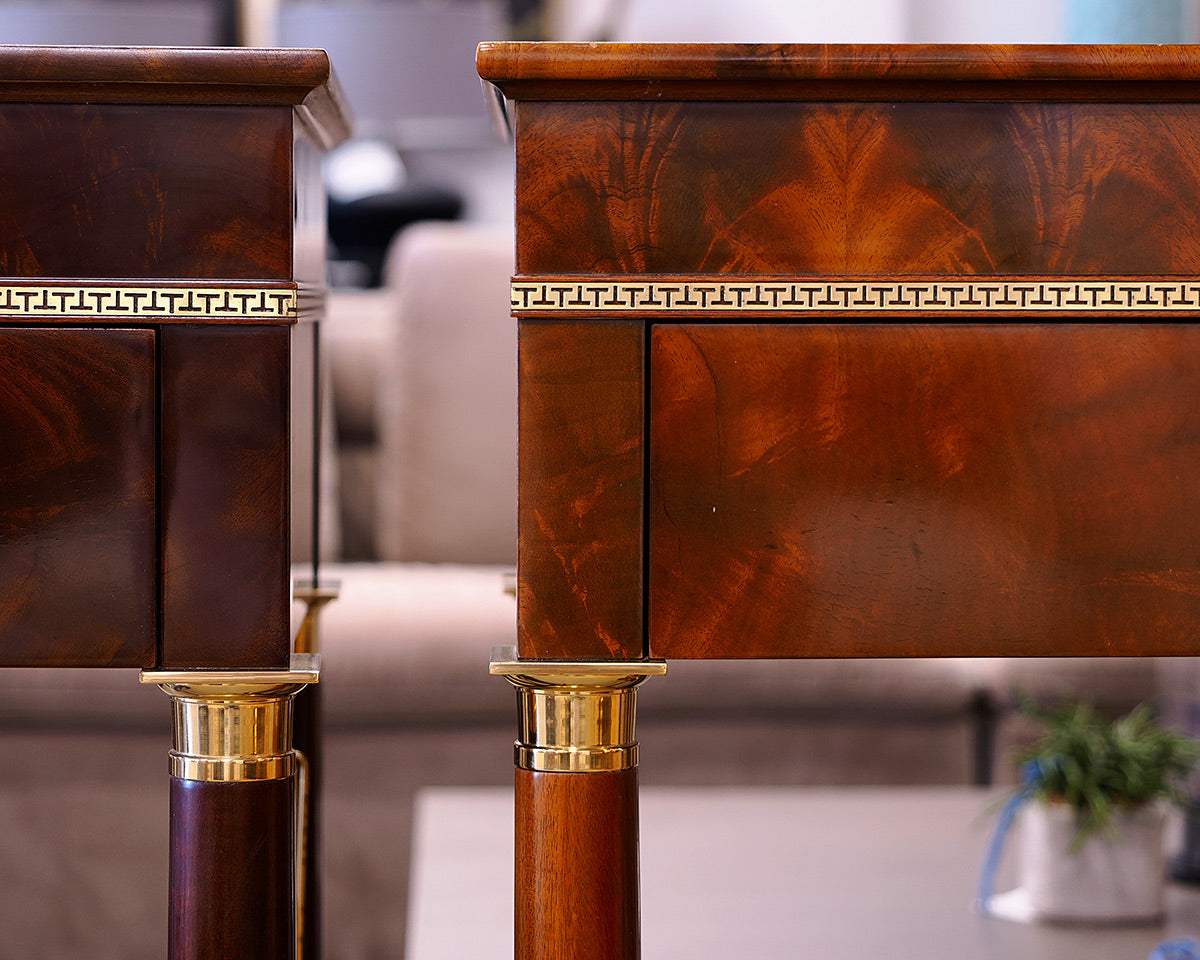 Pair of Kindel Empire Lannuier Nightstands