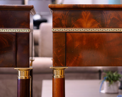 Pair of Kindel Empire Lannuier Nightstands