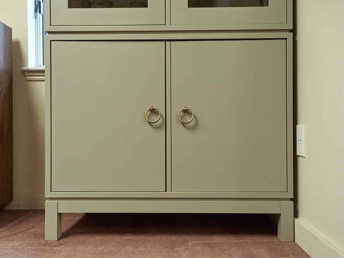 Gat Creek Tomlin Glass Cabinet in Hand-Glazed Light Rain Finish