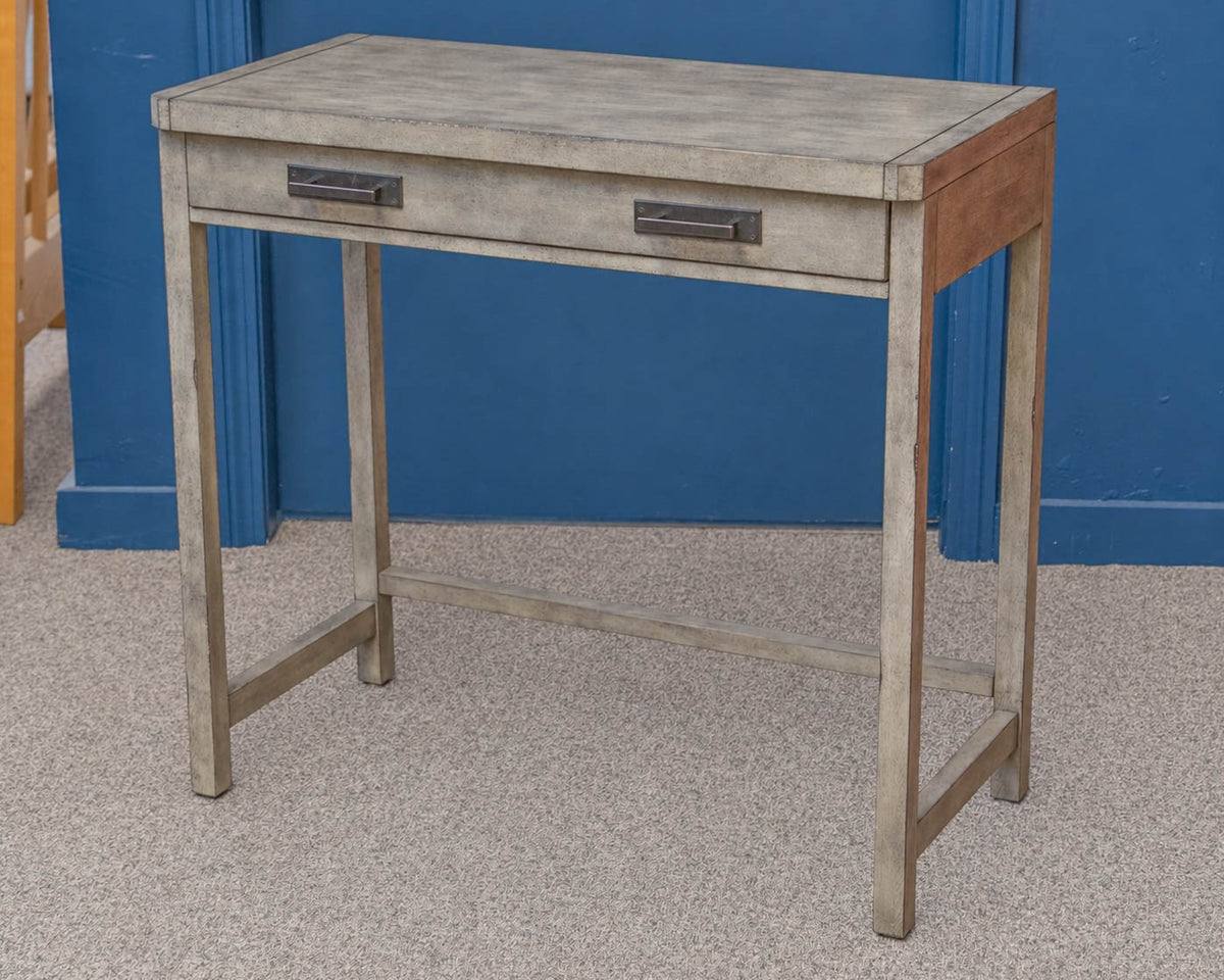 Pottery Barn Light Charcoal Finish 1 Drawer  Desk