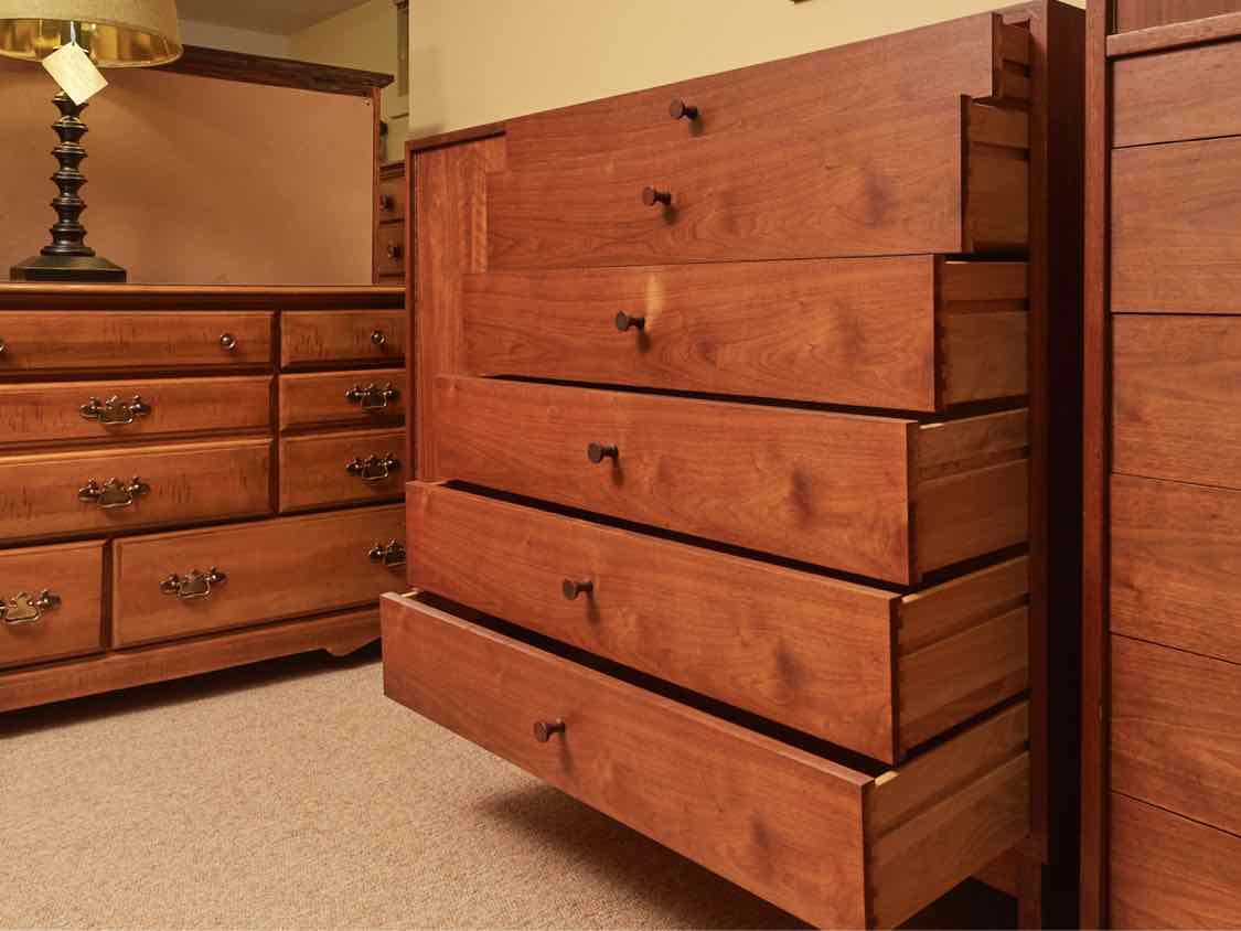 Charles Webb Teak 1 Door 6 Drawer Chifforobe Chest