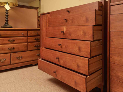 Charles Webb Teak 1 Door 6 Drawer Chifforobe Chest