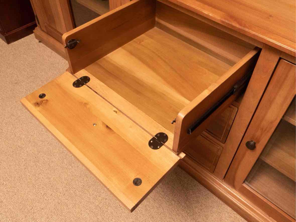 Universal Cherry 4-Piece Media Furniture Cabinet with Dental Molding Trim