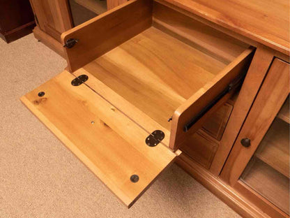 Universal Cherry 4-Piece Media Furniture Cabinet with Dental Molding Trim