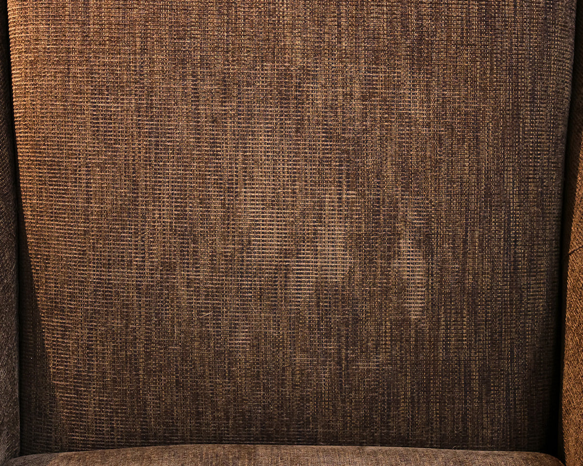 Pair of Jessica Charles Swivel Chairs in Brown Chenille