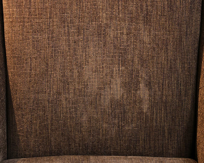 Pair of Jessica Charles Swivel Chairs in Brown Chenille