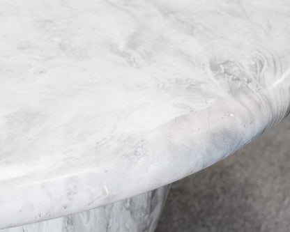CB2 Cova Round Marbled Resin Indoor/Outdoor Coffee Table