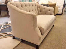 Boston Interiors Camby Settee in Sky Linen