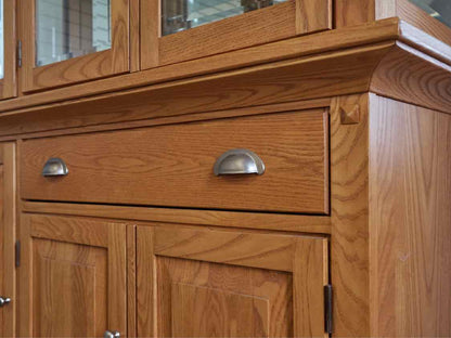 Cochrane Oak Two Piece Lighted China Cabinet