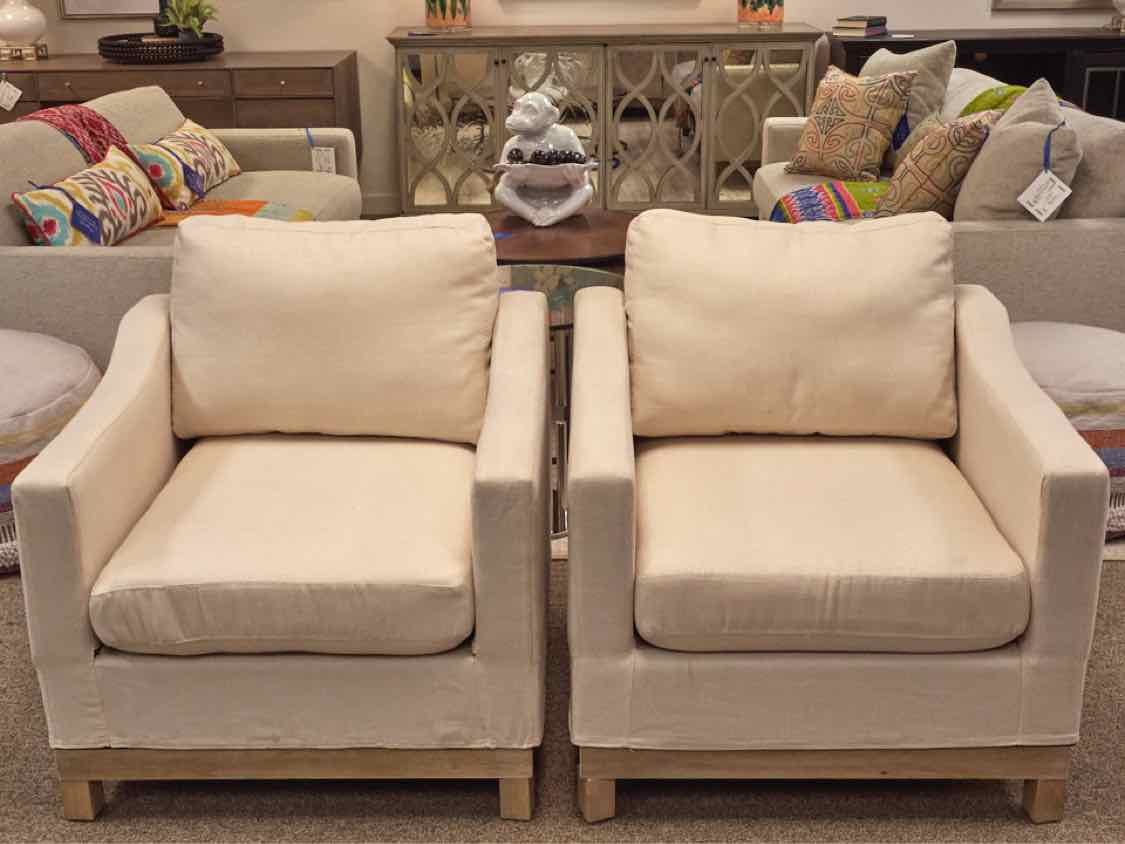 Pair of Joss &  Main 'Cami' Upholstered Arm Chairs