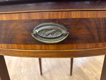 Mahogany Inlaid Drop Leaf Side Table