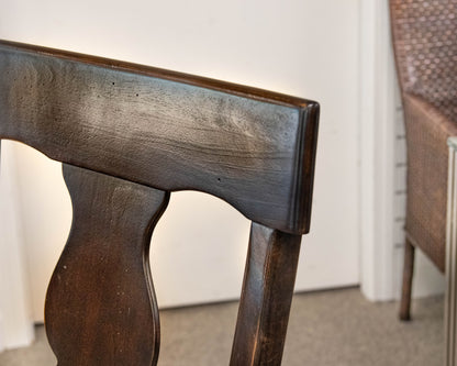 Set of 4 Universal Furniture Splat Back Counter Stools in Tobacco Finish