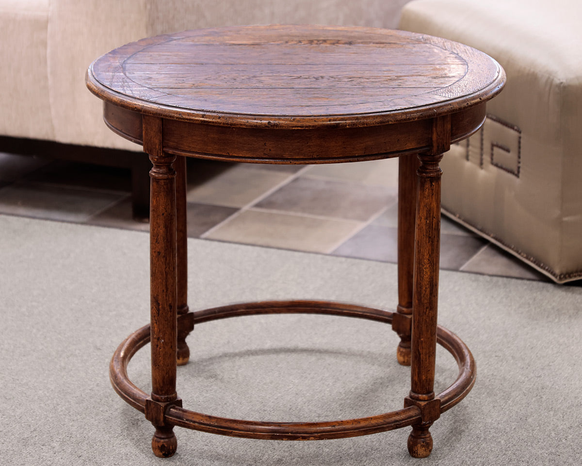 Rustic Round Wooden Side Table