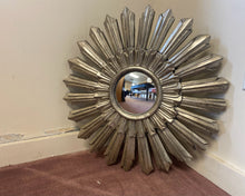Antiqued Silver Starburst Mirror