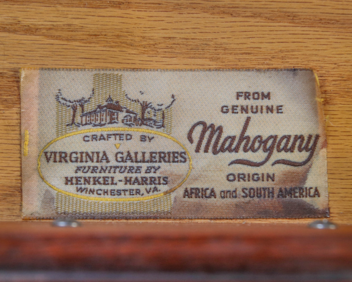 Henkel Harris 9 Drawer Mahogany Chippendale-Style Chest W/ Brass Hardware