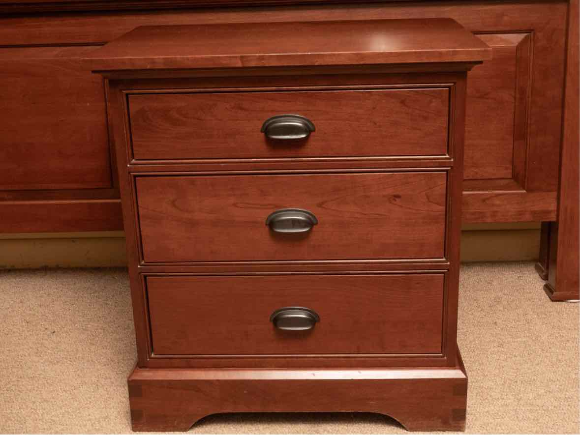 Pair of Mission Style Cherry Nightstands