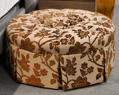Custom Swivel Chair and Ottoman Set