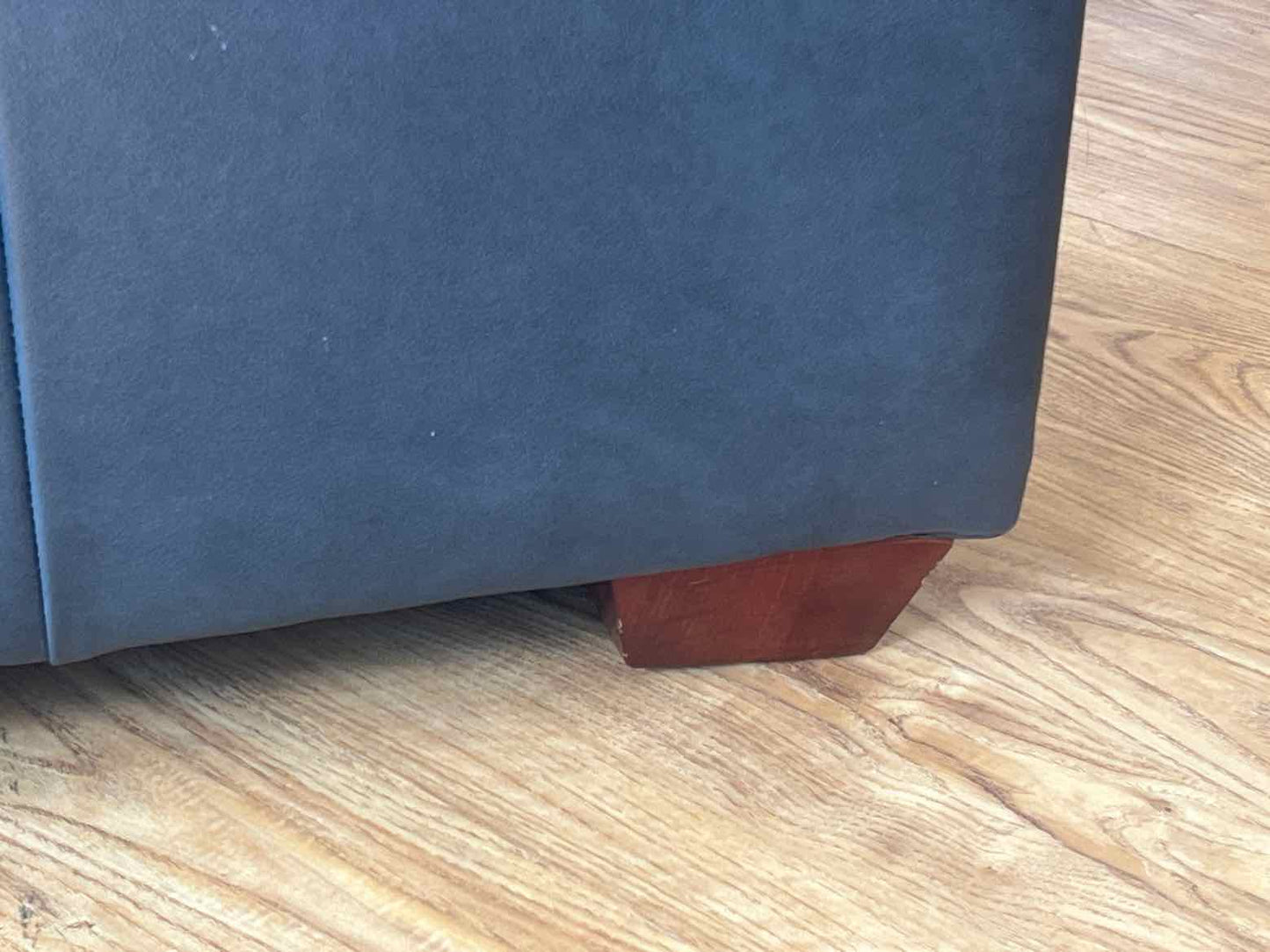 Klausner Charcoal Leather Chair w/ Ottoman