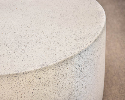Round Faux Stone Cocktail Table