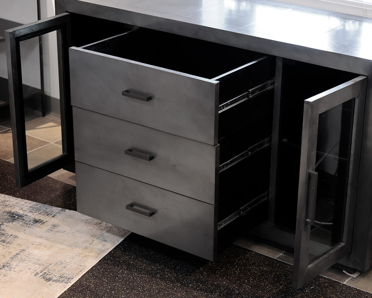 Restoration Hardware La Salle Metal Wrapped Sideboard