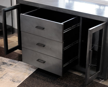 Restoration Hardware La Salle Metal Wrapped Sideboard