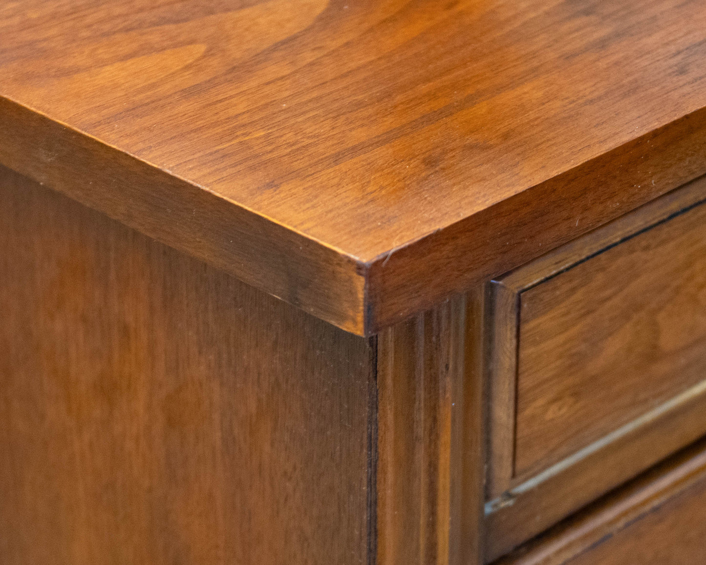 Dixie Forest Walnut Two Drawer Nightstand