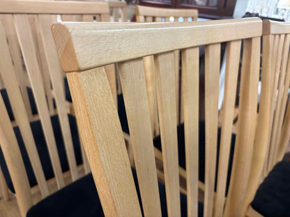 Workbench Set of 8 Maple Dining Chairs