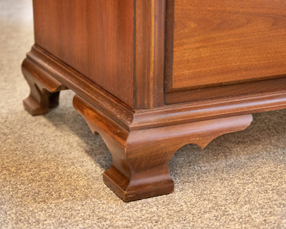 Dixie Forest Walnut 6 Drawer Dresser W/ Chippendale Brass Hardware