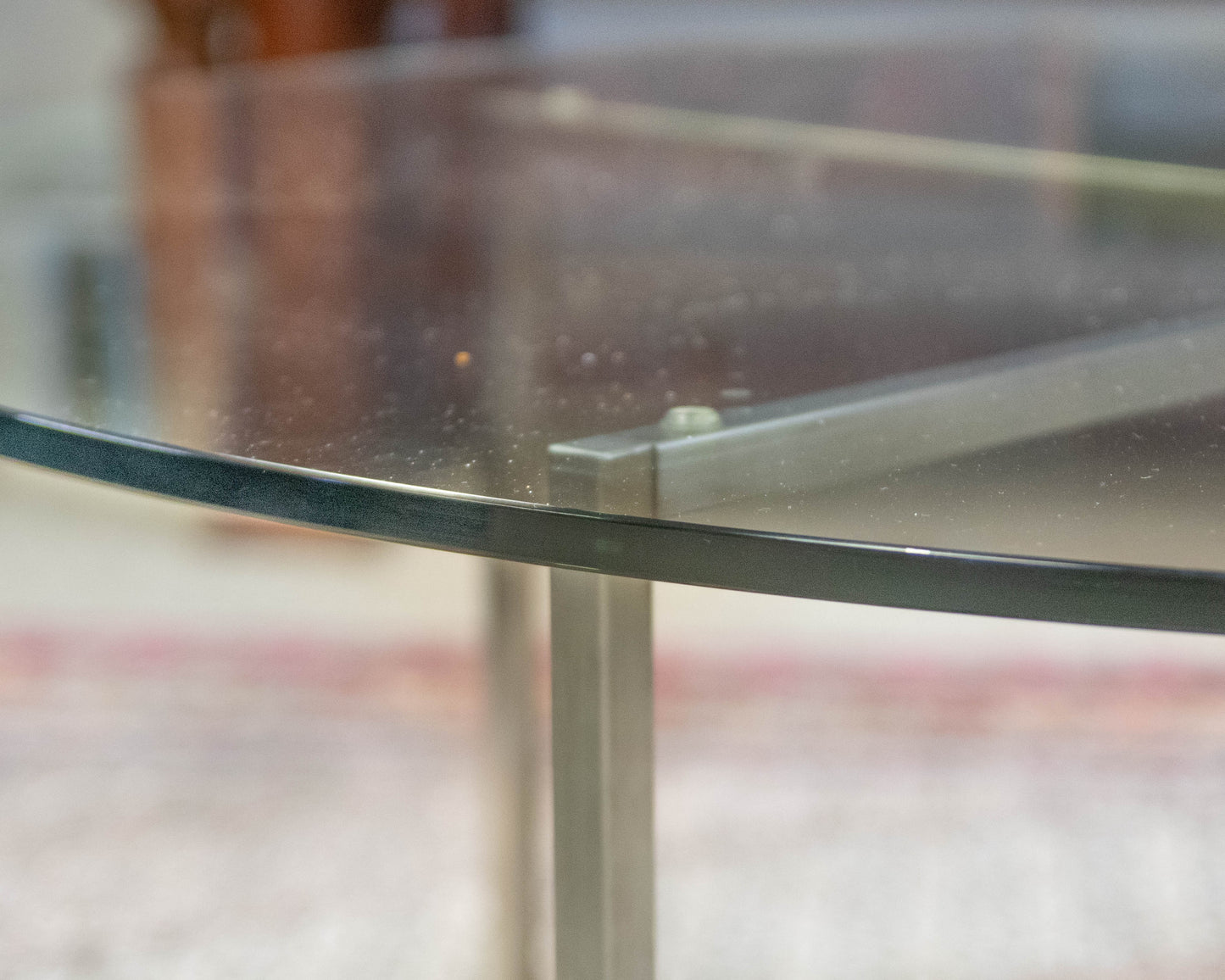 Room & Board Glass & Metal Contemporary Cocktail Table