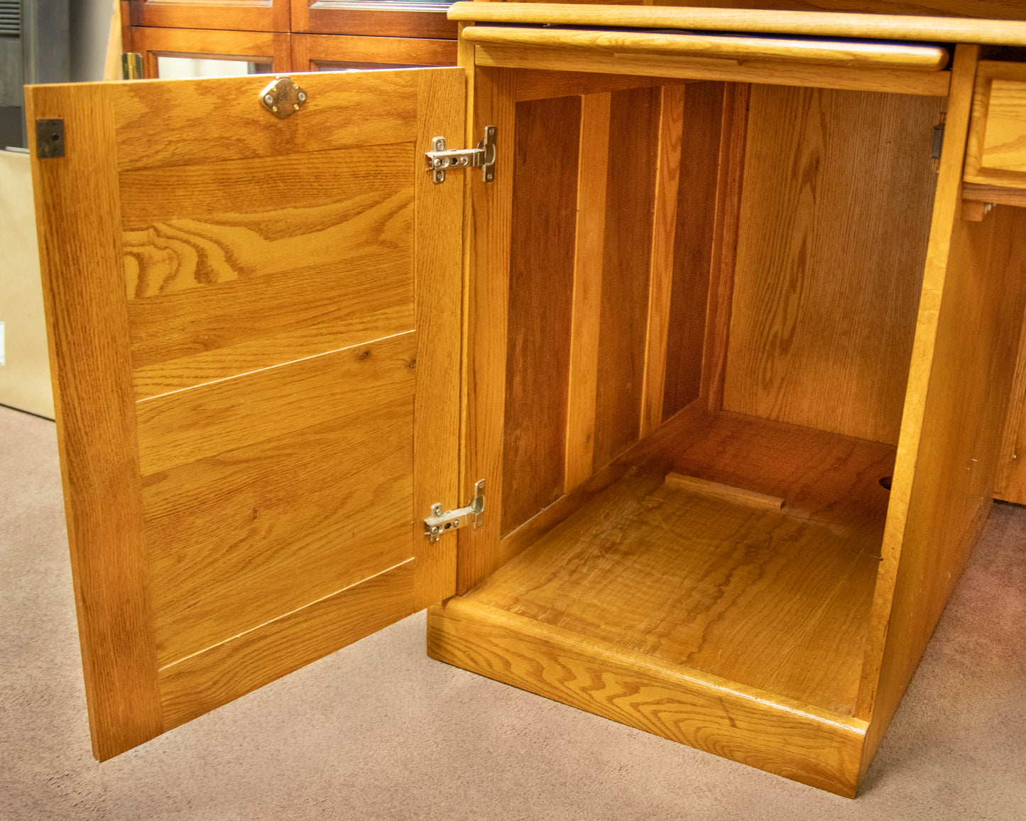 Golden Oak Roll-Top Desk