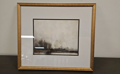 'Muted Horizons C' Landscape in Antique Gold Frame