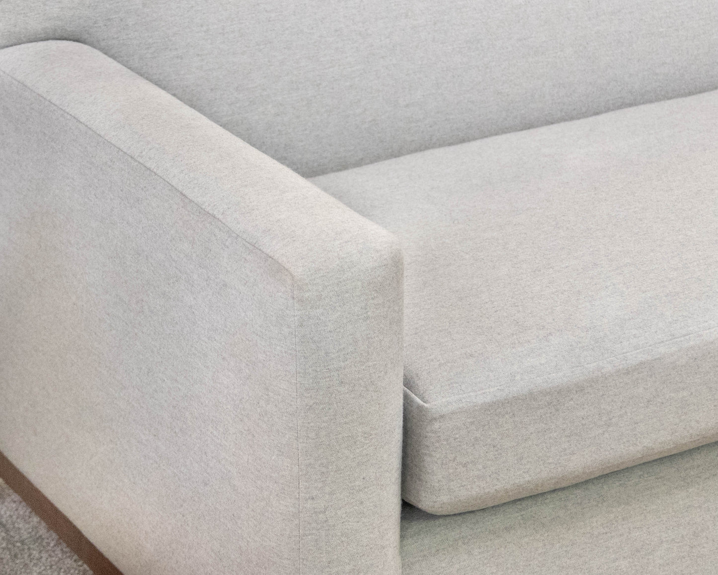 Avery Boardman Grey One Seat Cushion Tight Back Sofa On Wood Frame