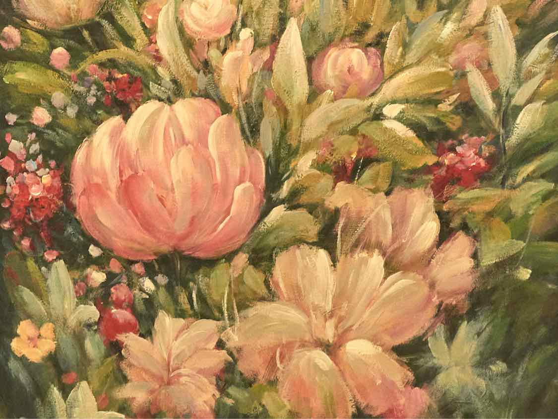 'Floral Burst' Print in Driftwood Floater Frame