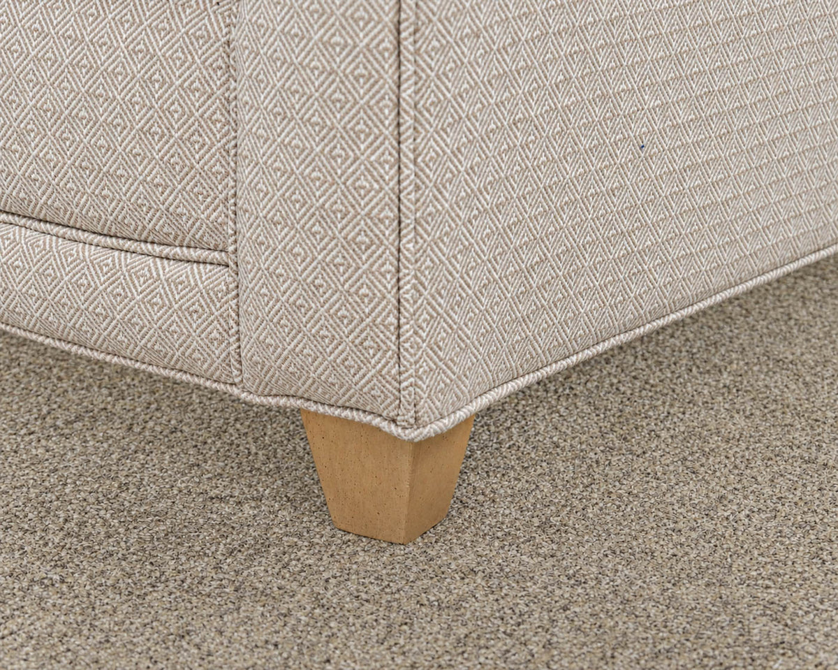 Rowe (2) Armchairs & Ottomon Set in Modern Beige and White