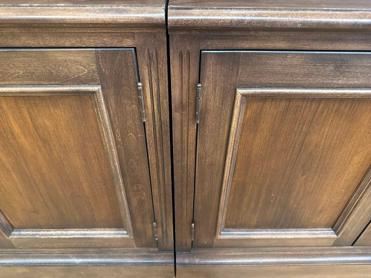 Ethan Allen Walnut Lighted China Cabinet