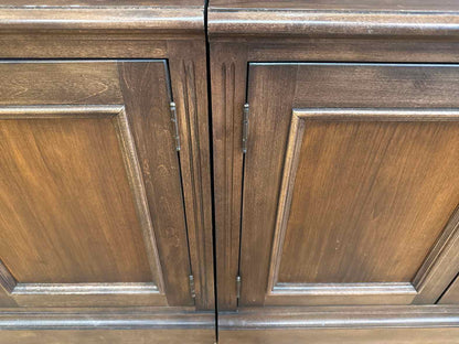 Ethan Allen Walnut Lighted China Cabinet