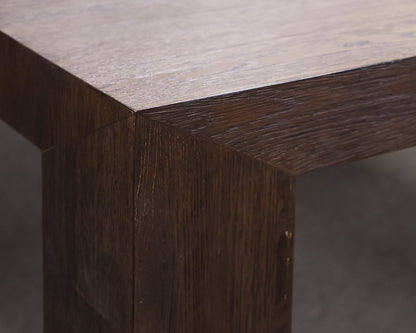 RH Machinto 78" Square Dining Table in Brown Drifted Oak Finish