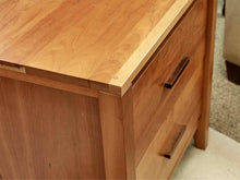 Solid Cherry Two Drawer Nightstand