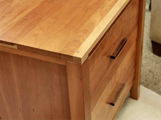 Solid Cherry Two Drawer Nightstand